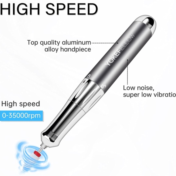 Portable 35,000 RPM Electric Nail Drill - Picture 11 of 13